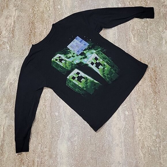 MOJANG YOUTH MINDCRAFT BY JINX LONG SLEEVE TEE SIZE MEDIUM - Picture 1 of 4